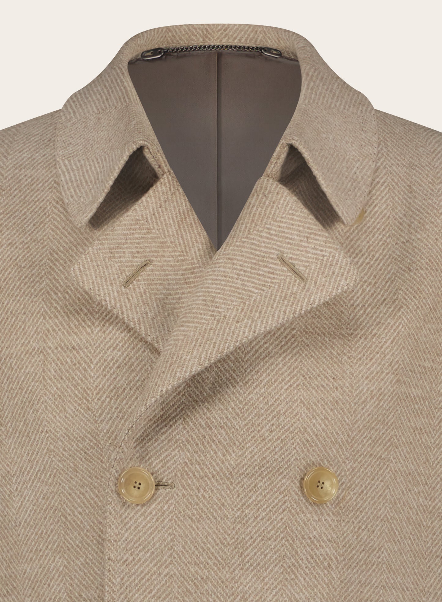 Handgemaakte mantel van wol | Beige