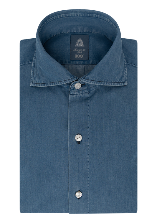Denim shirt van katoen | LGHT BLUE DENIM