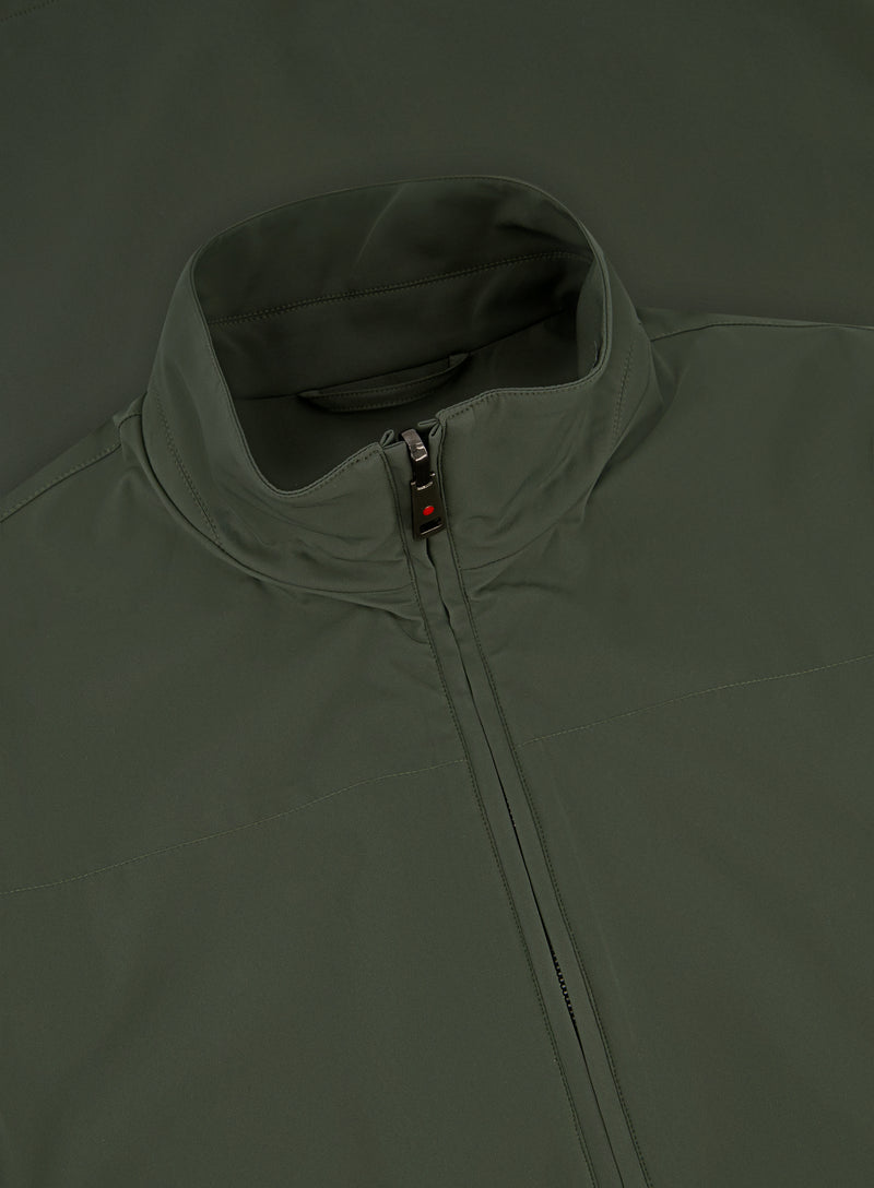 Bodywarmer met opstaande kraag | FULL_WIDTH | D.Groen