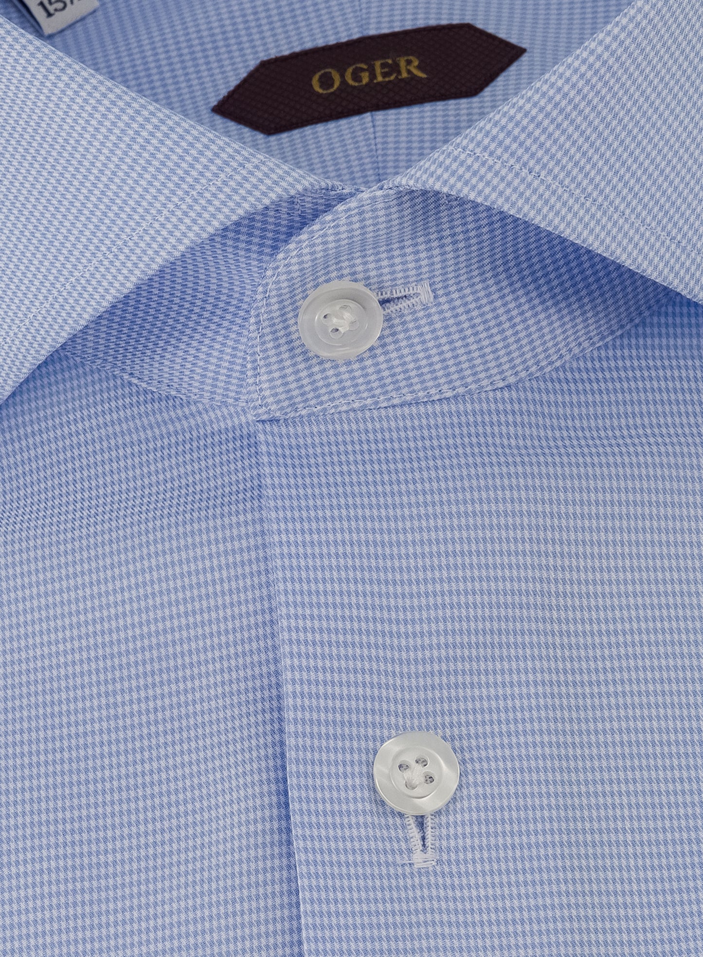 Pied-de-poule shirt van katoen | L.Blauw