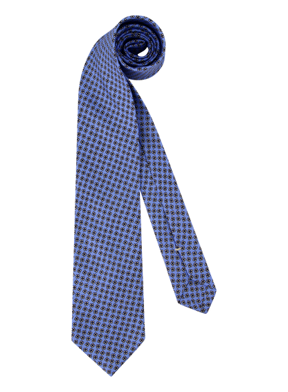 Stropdas met bloemenprint van zijde | L.Blauw