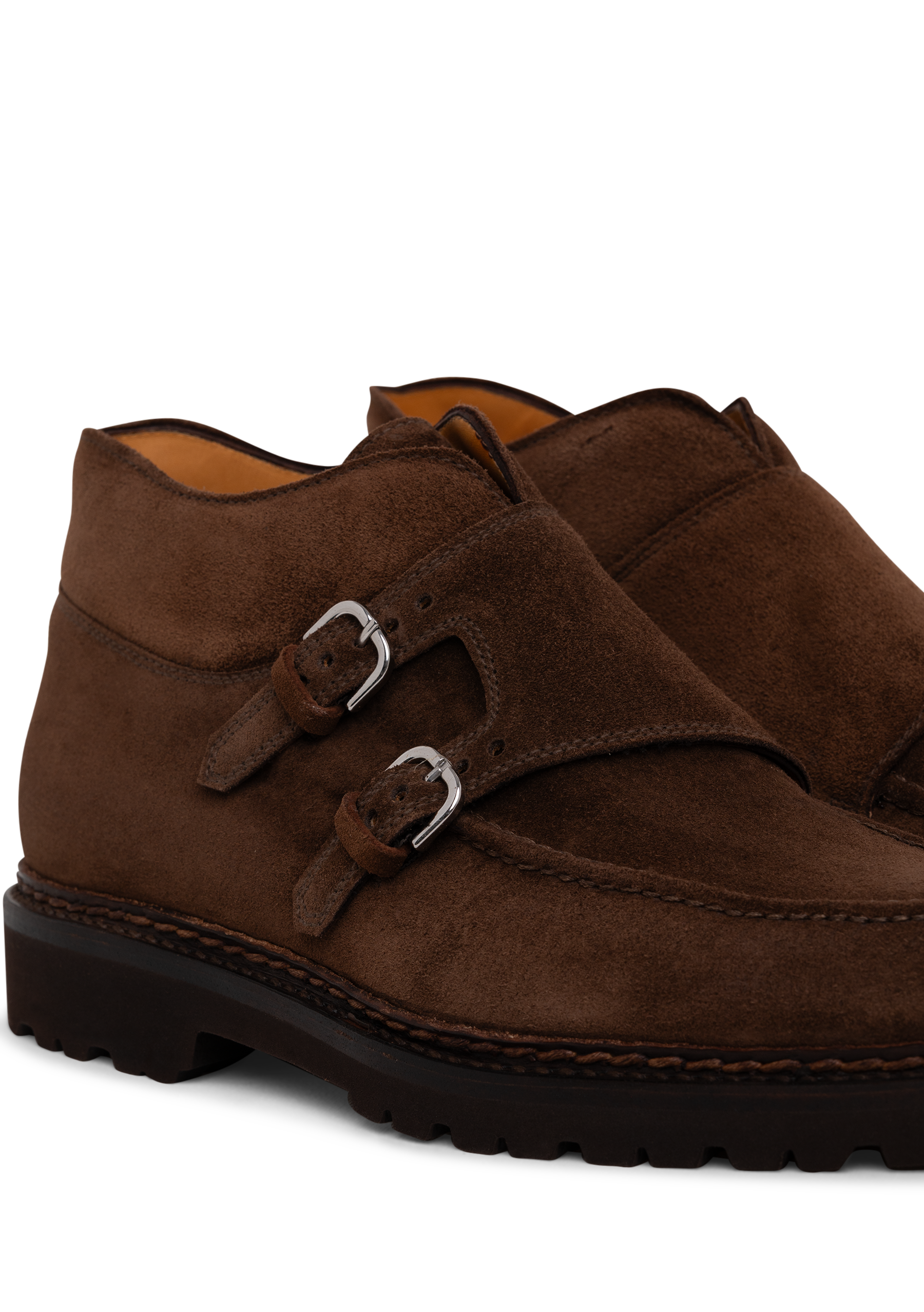 Diamente III dubbele gespschoenen van suède | Bruin