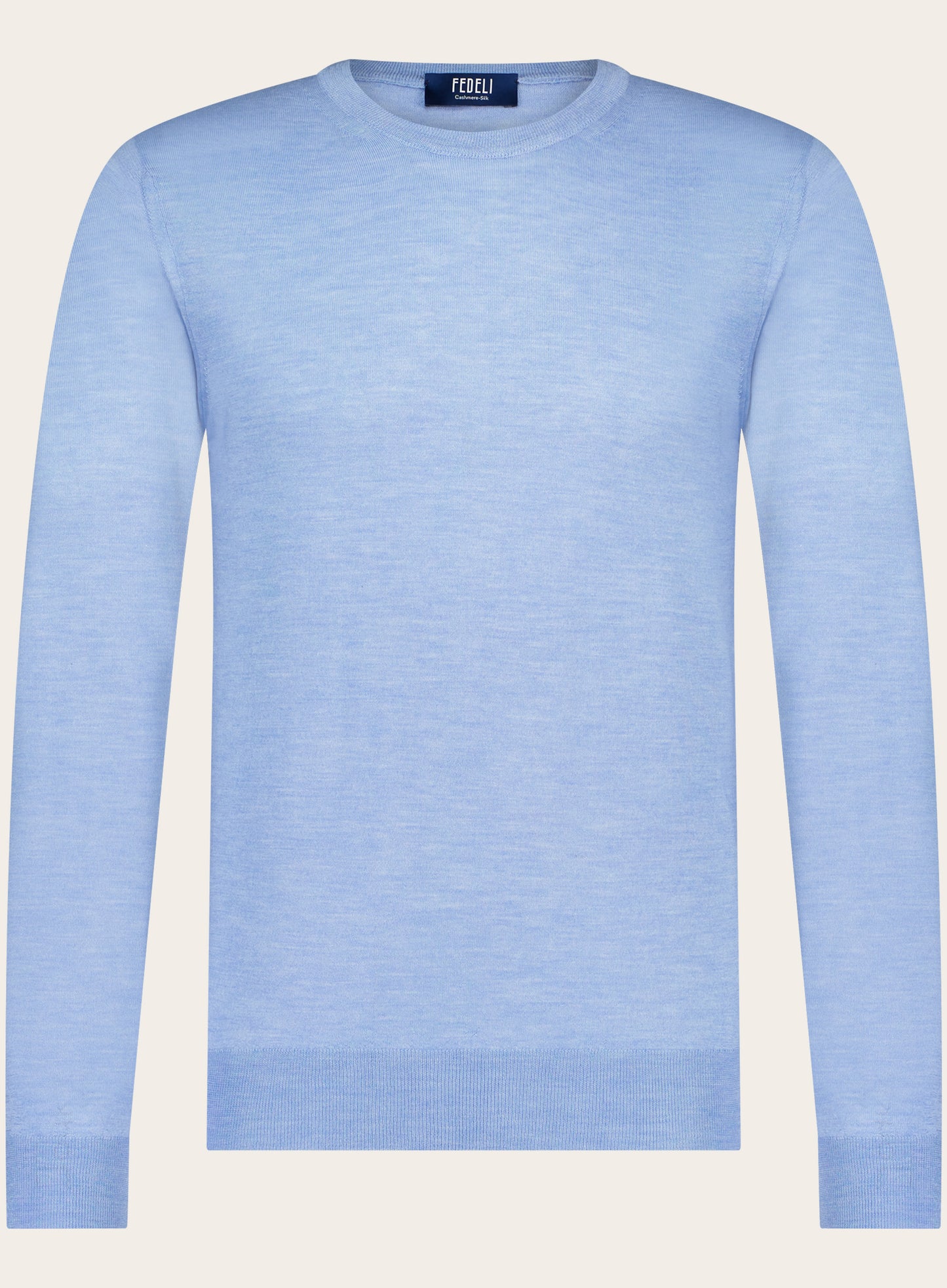 Slim-fit Argentina trui van cashmere en zijde | L.Blauw