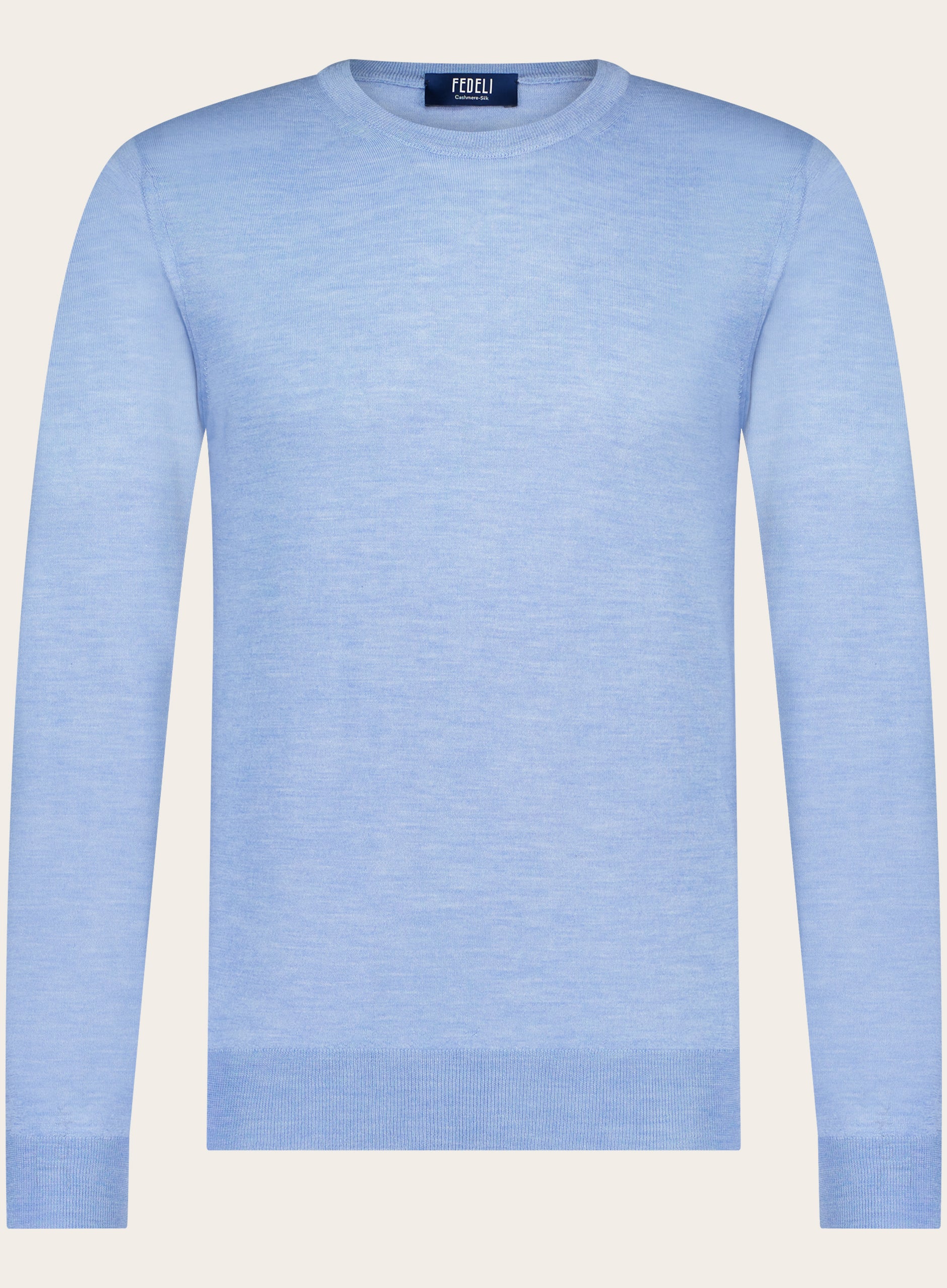 Slim-fit Argentina trui van cashmere en zijde | L.Blauw
