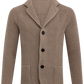 Knitted cardigan van scheerwol | Beige Melee