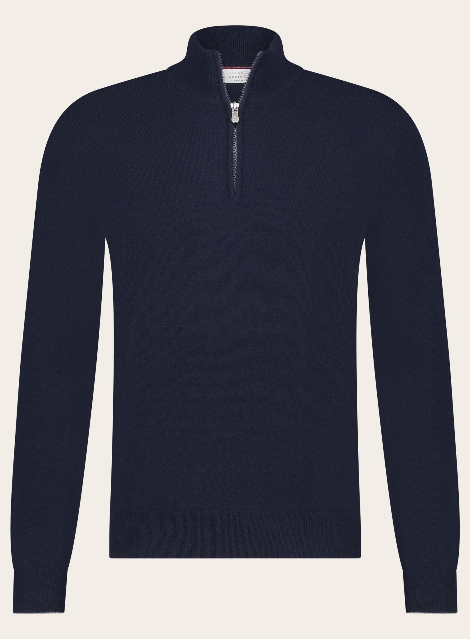 Half-zip trui van cashmere | Blue Navy