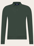 Poloshirt van cashmere en zijde | Groen