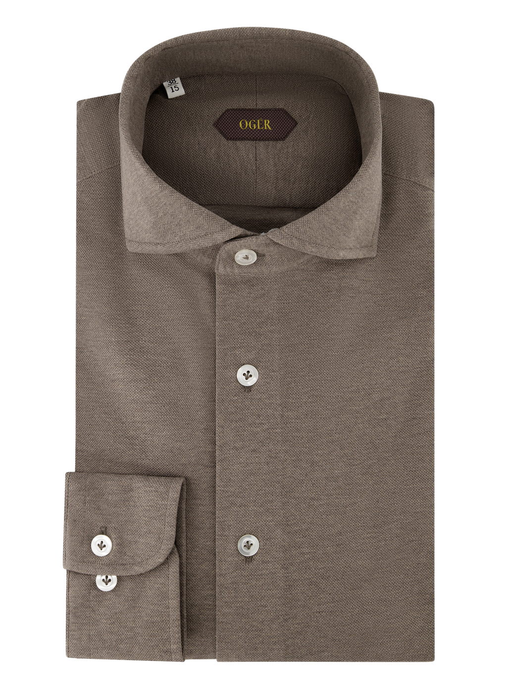 Shirt van katoen | TAUPE