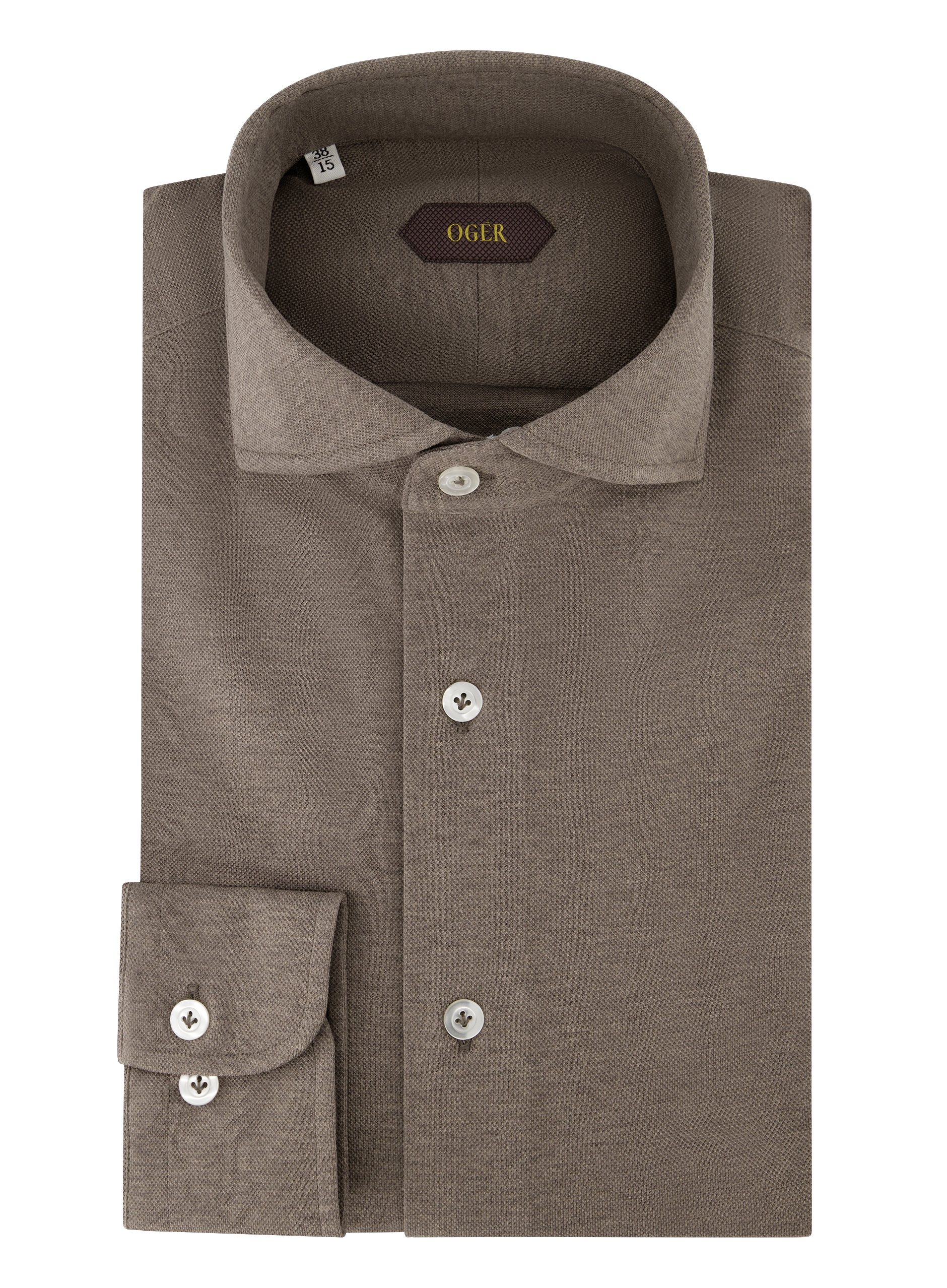 Shirt van katoen | TAUPE