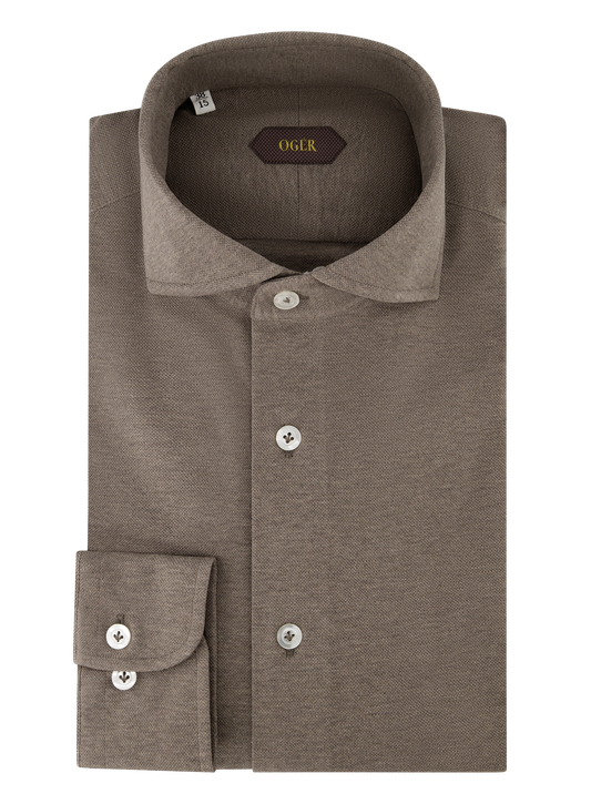 Shirt van katoen | TAUPE