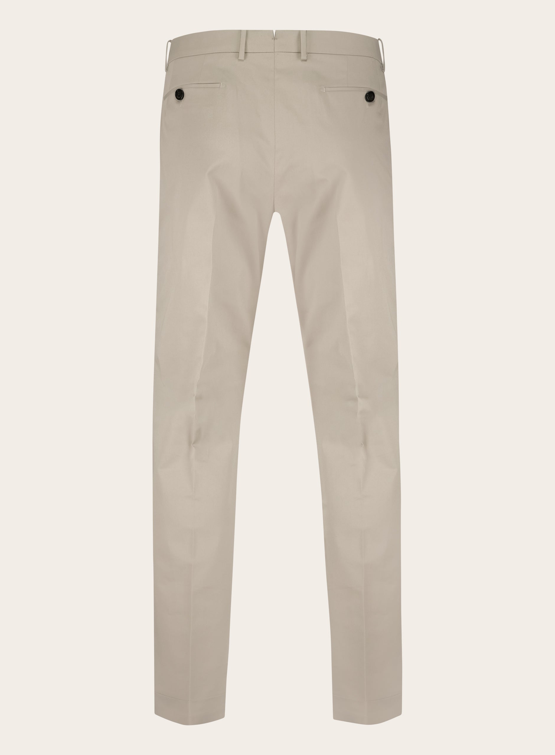 Bandplooi pantalon van katoen | GRIJS-BEIGE