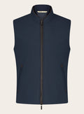 Bodywarmer van zijde en katoen | BLUE NAVY