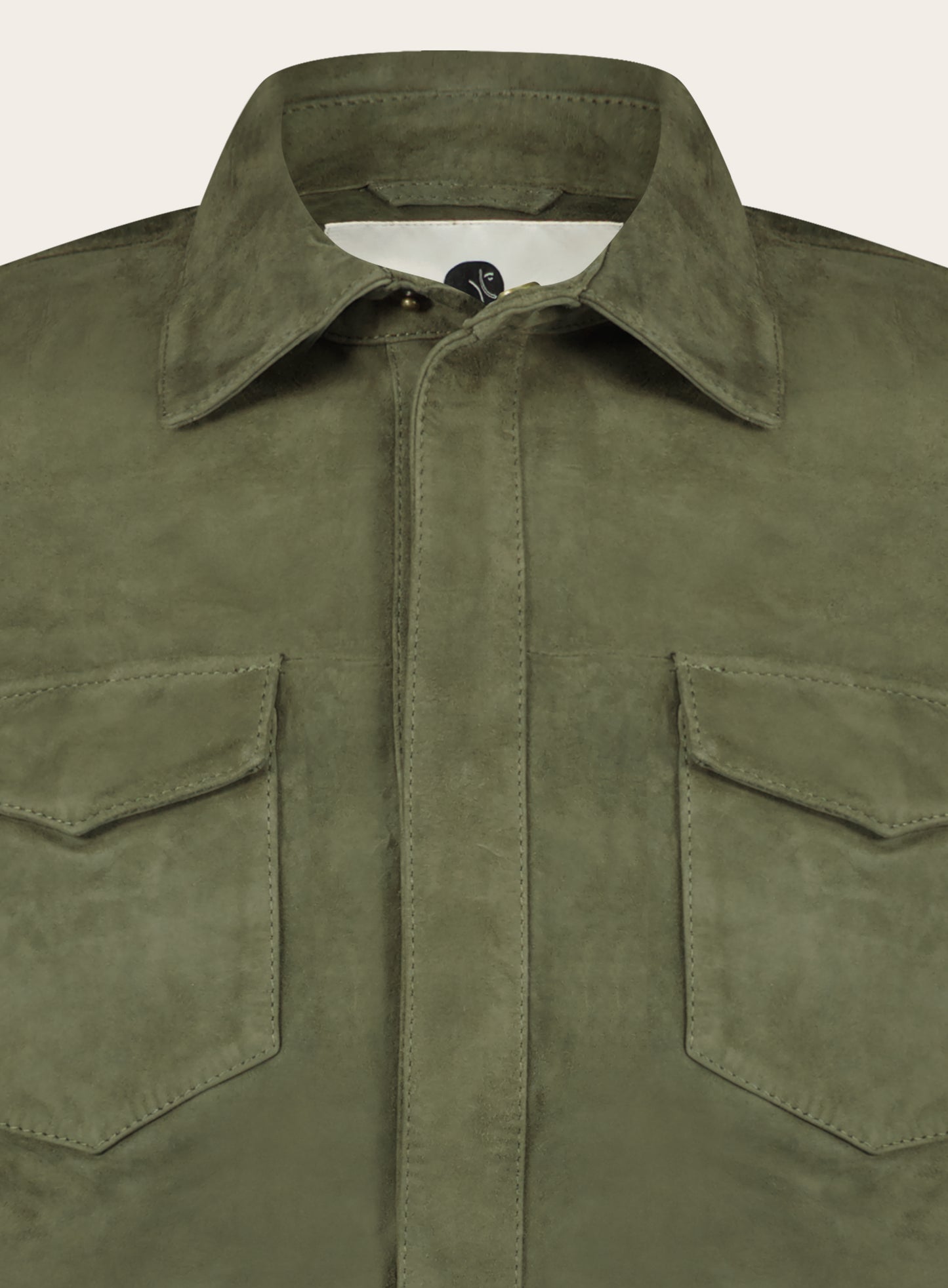 Robert overshirt van suède | Groen