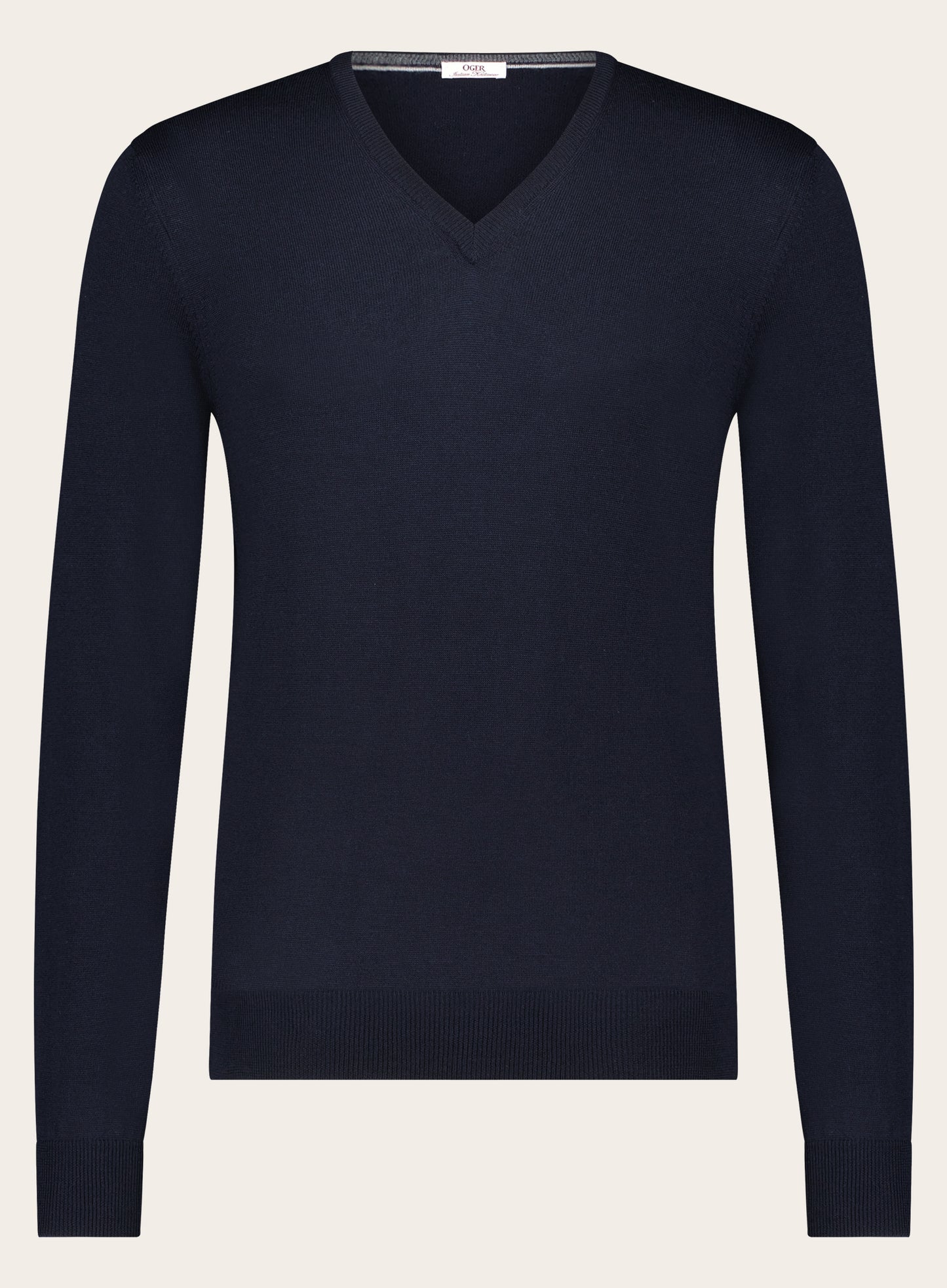 Wollen V-hals trui | BLUE NAVY