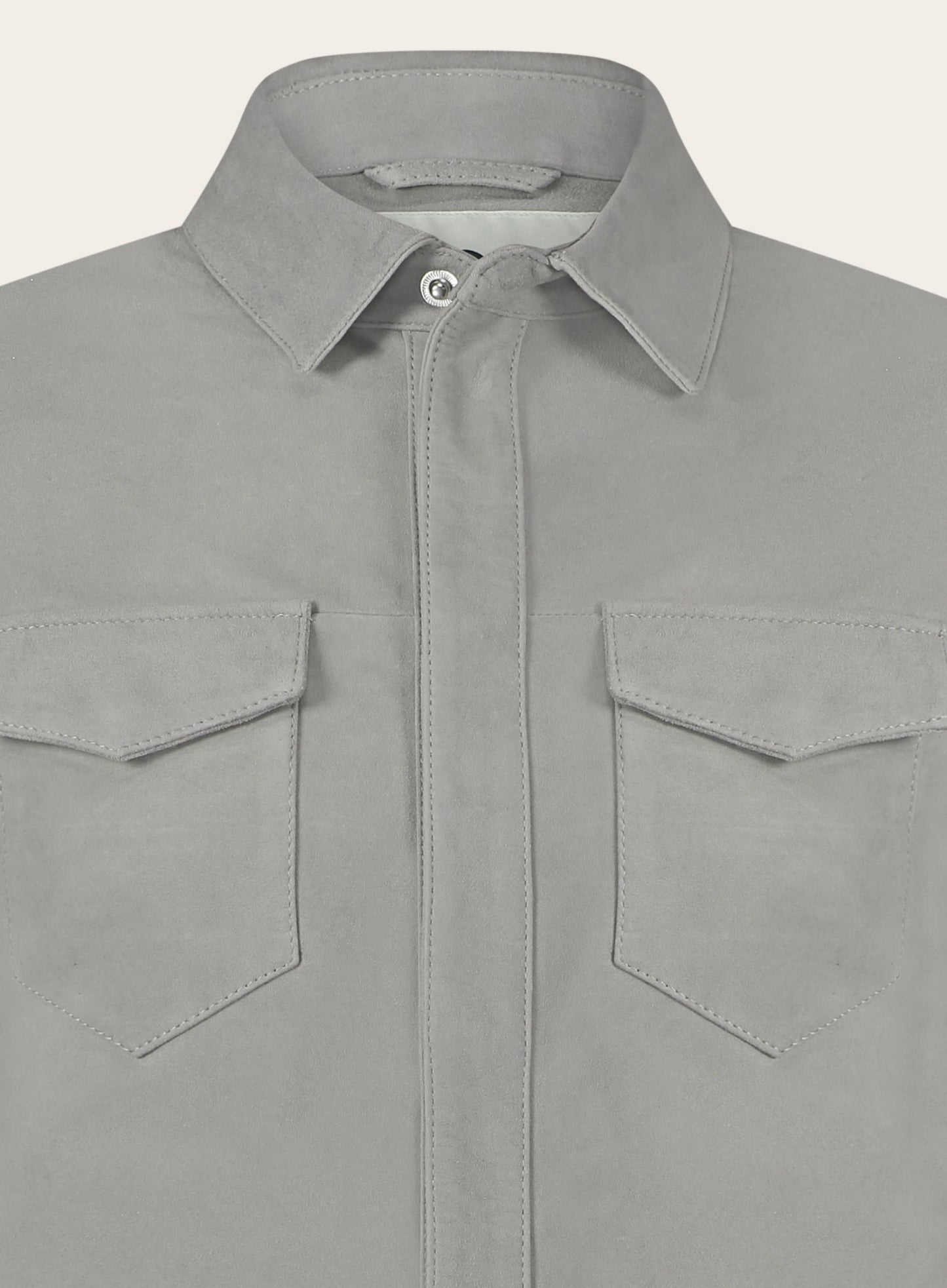 Robert overshirt van suède | L.Grijs