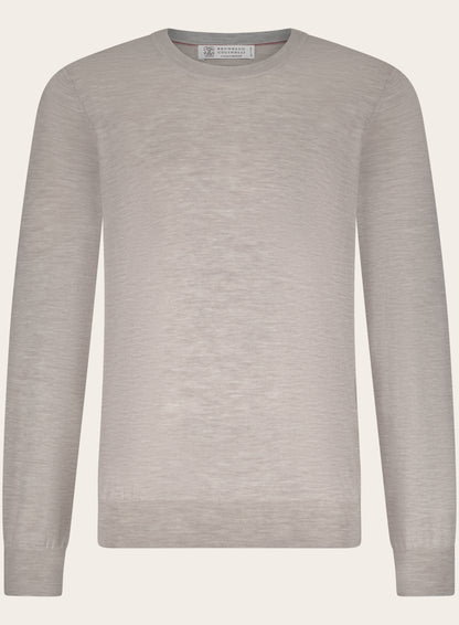 Crewneck van wol en cashmere | Beige
