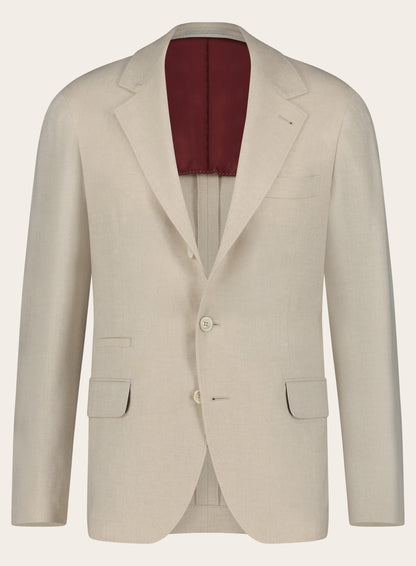 Slim-fit jasje van cashmere | Beige