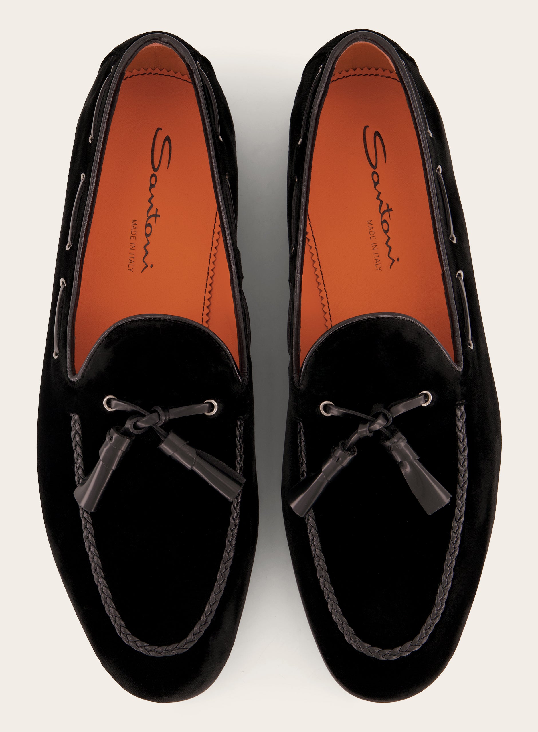 Tassel loafers van suède | Zwart