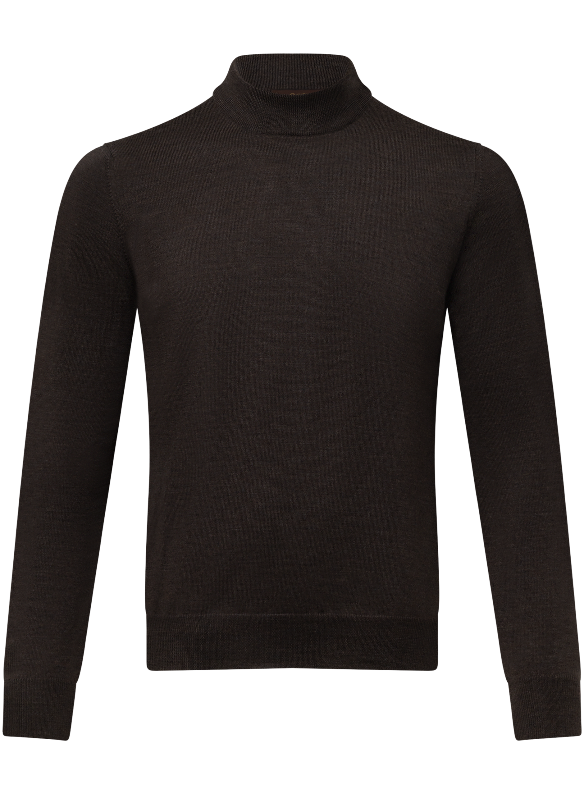 Mockneck trui van virgin wol | FULL_WIDTH | Bruin