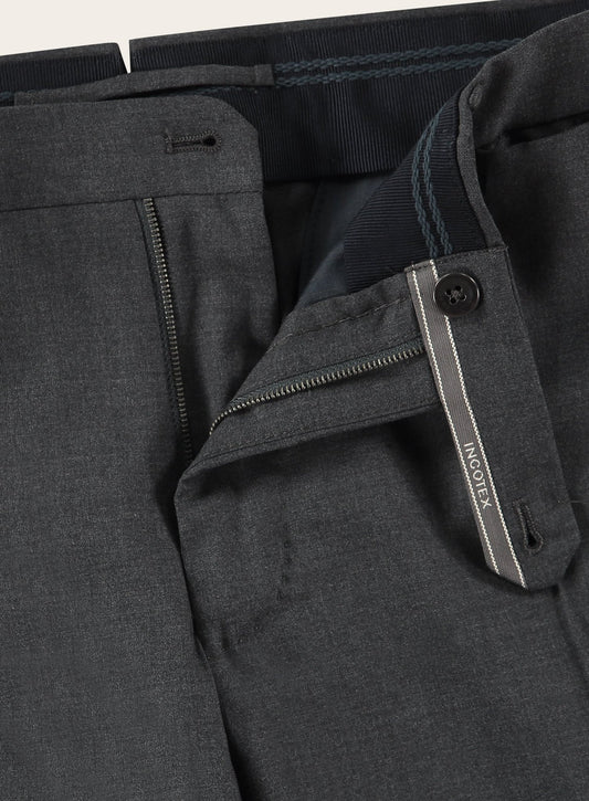 Slim-fit wollen pantalon