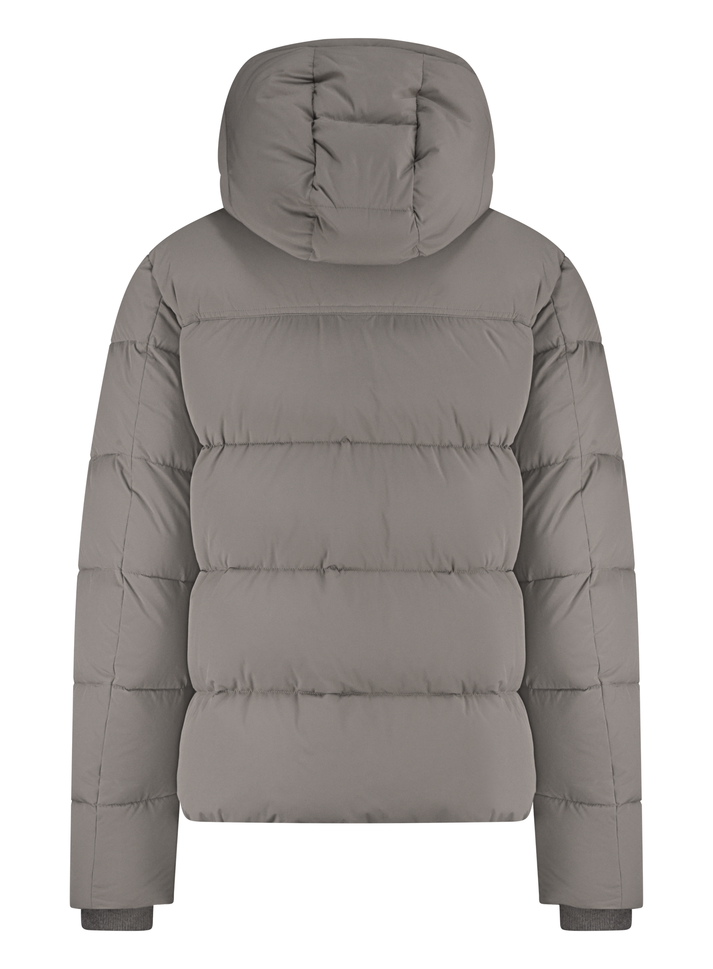 Gewatteerde donsjas met capuchon | TAUPE