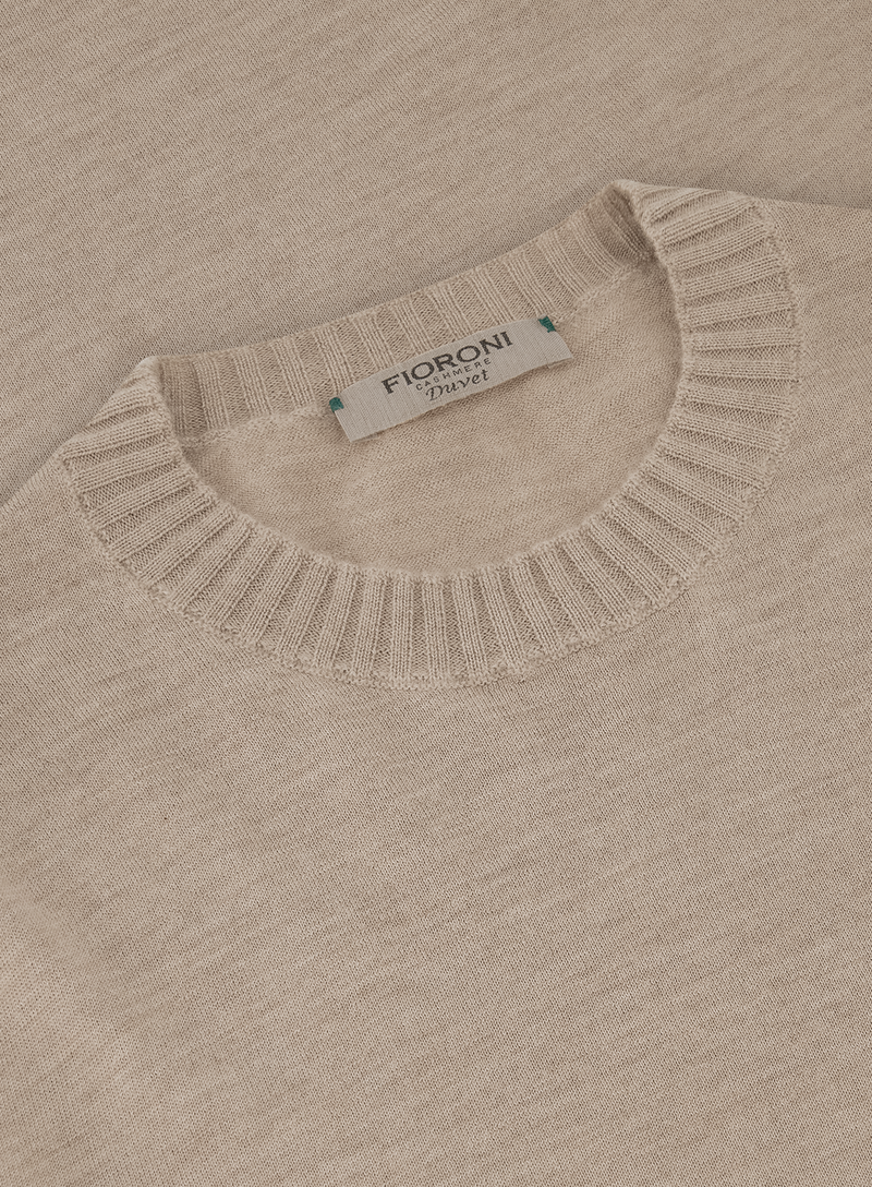 Crewneck met lange mouwen van cashmere | FULL_WIDTH | TAUPE
