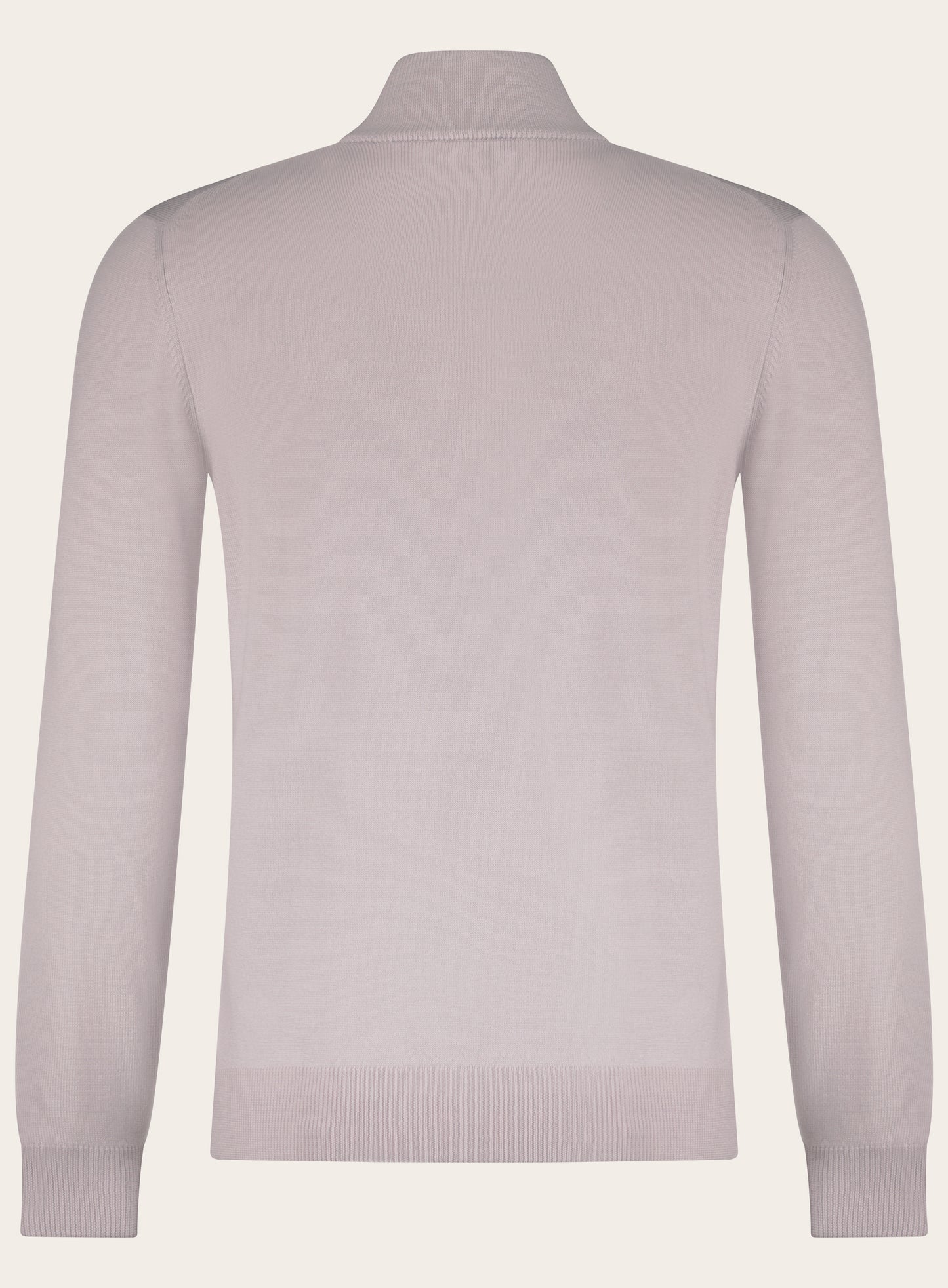 Half-zip trui van wol | GRIJS-BEIGE