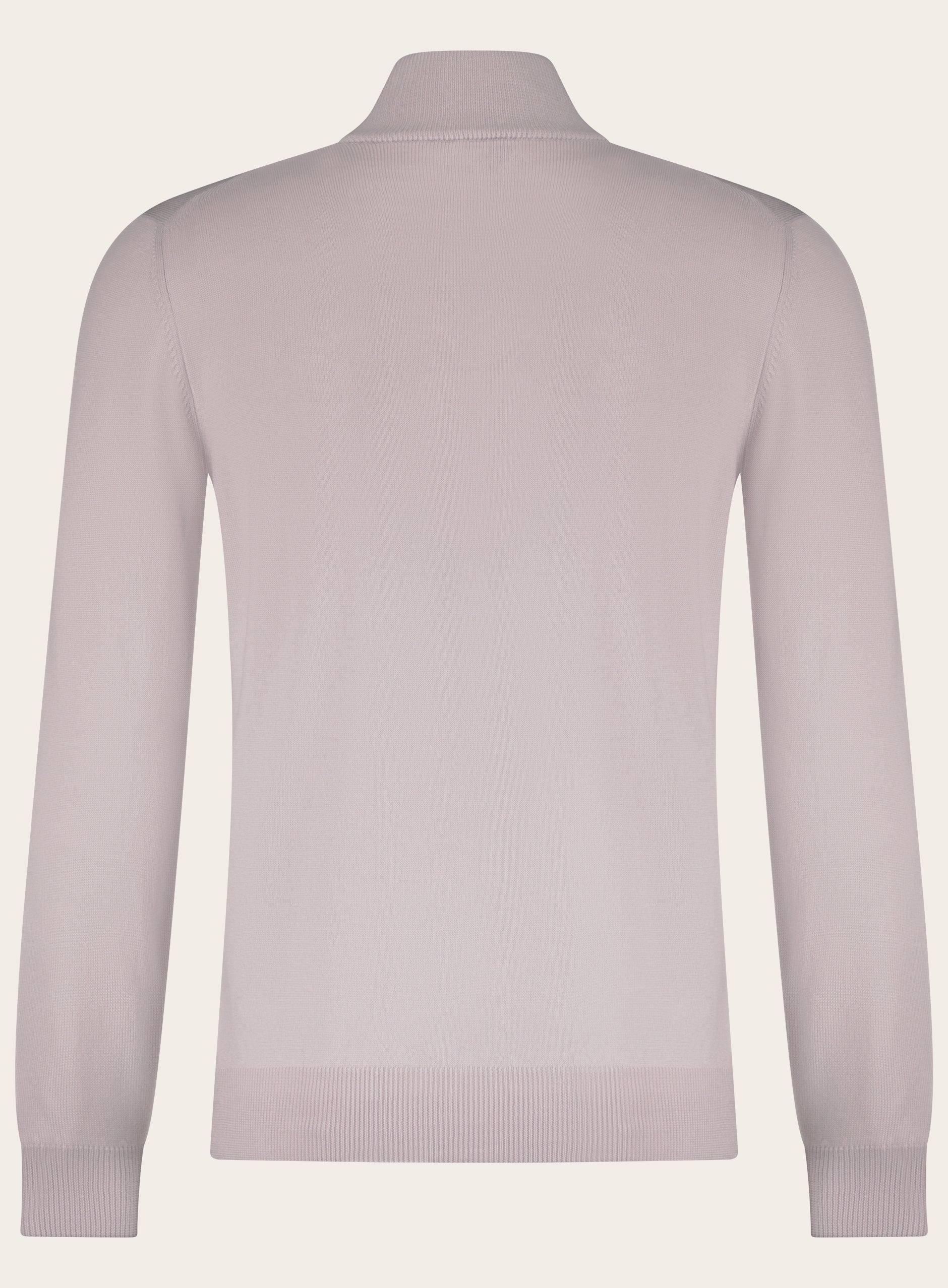 Half-zip trui van wol | GRIJS-BEIGE