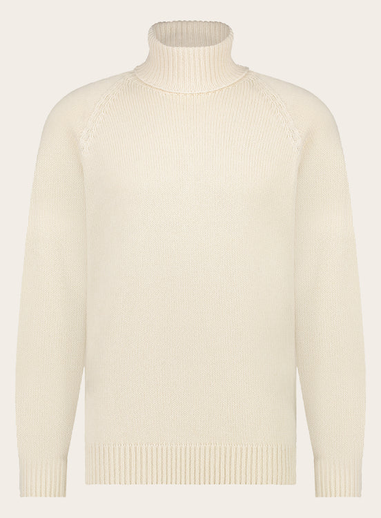 Regular-fit rollneck coltrui van cashmere | Wit