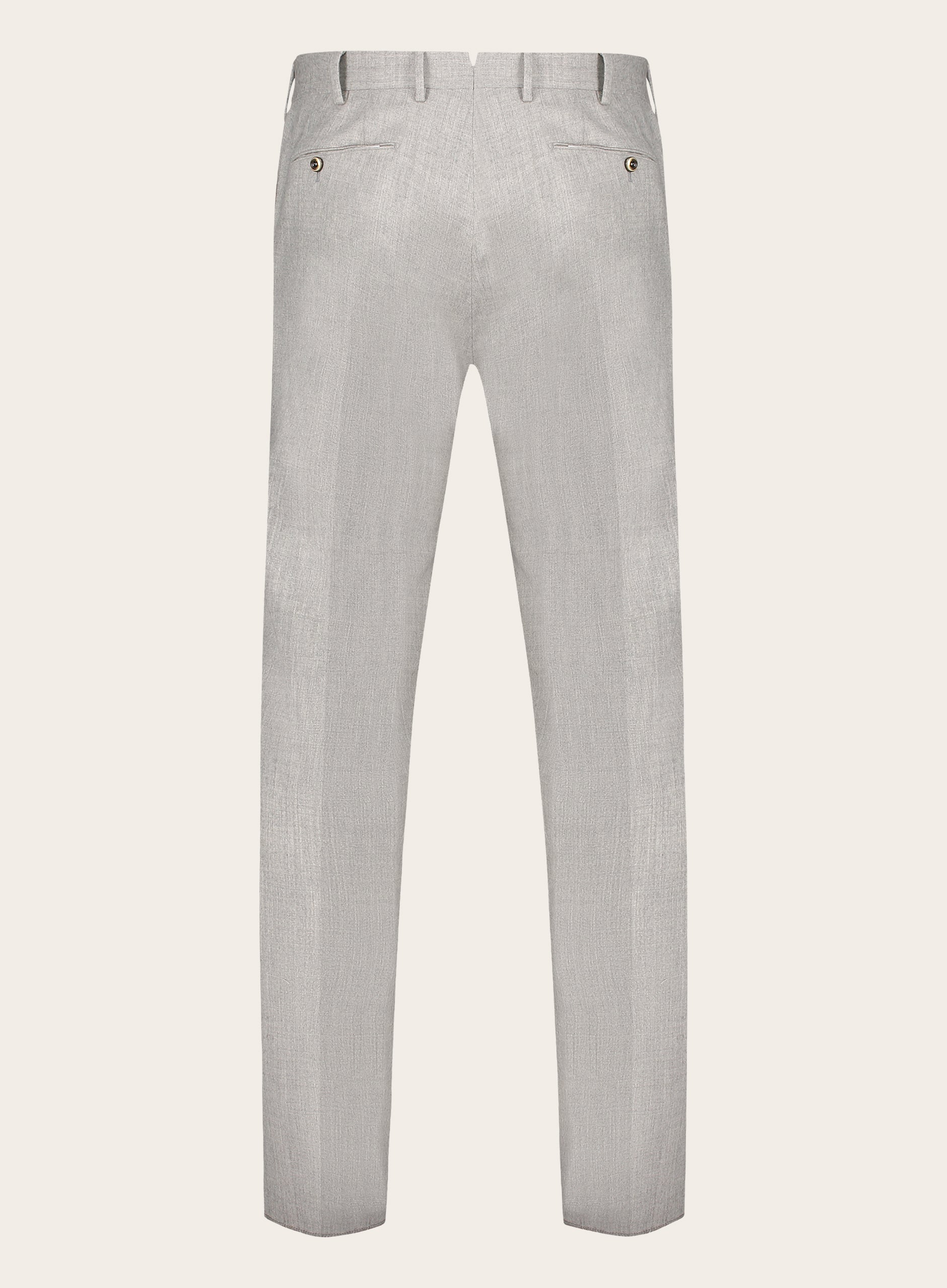 Slim-fit pantalon van flanel | L.Grijs