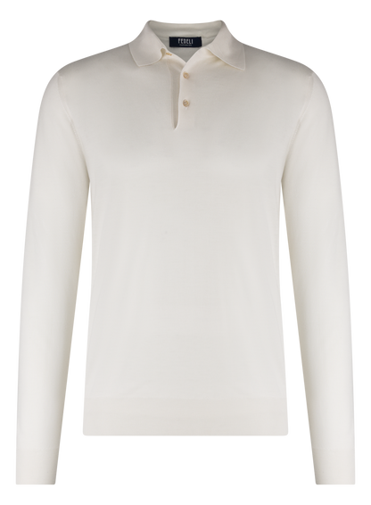 Polo van cashmere en zijde | Off-White