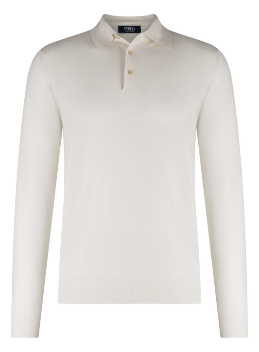 Polo van cashmere en zijde | Off-White