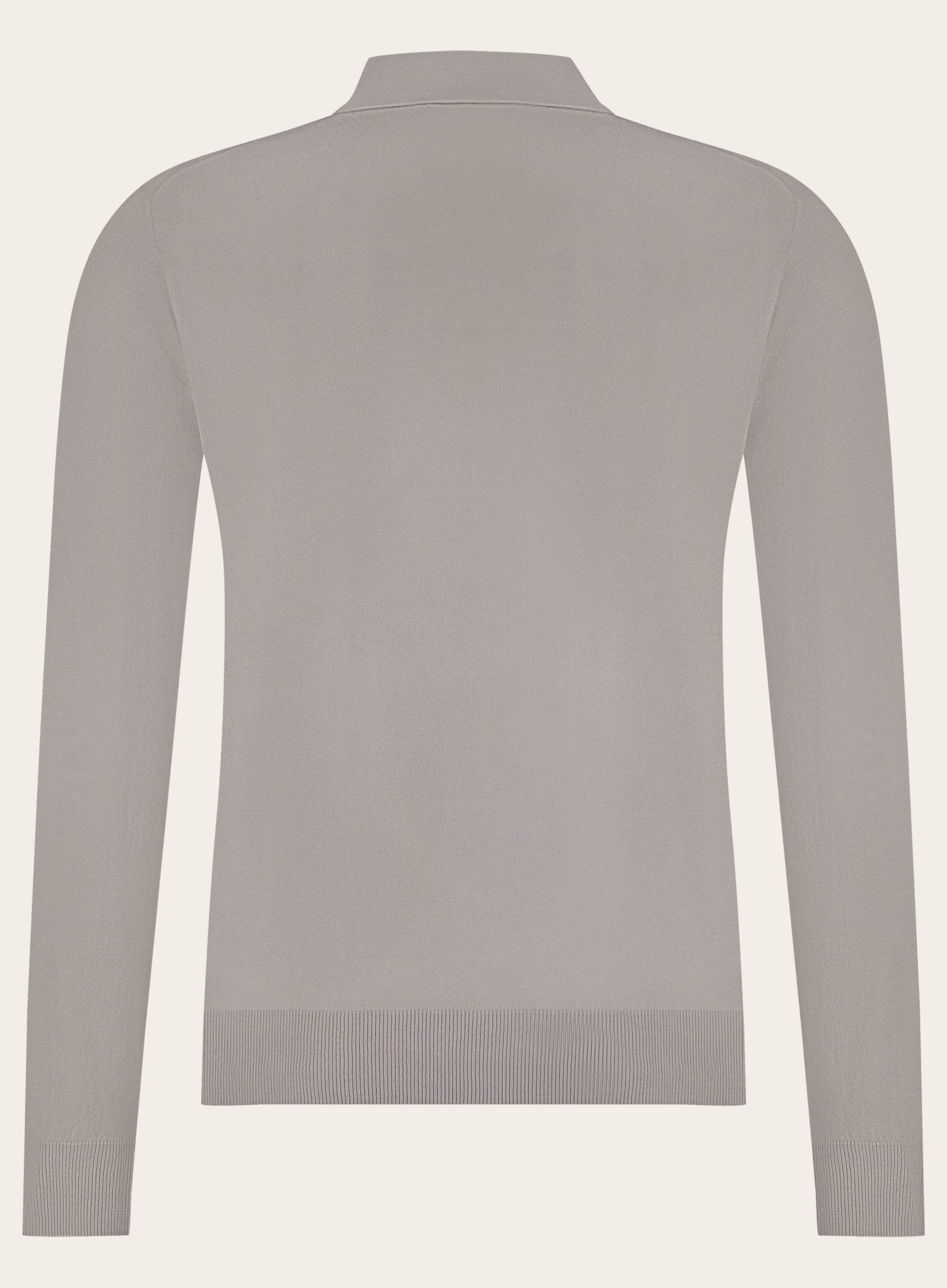 Poloshirt van cashmere en zijde | Beige