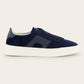 Double Buckle sneakers van velour | BLUE NAVY