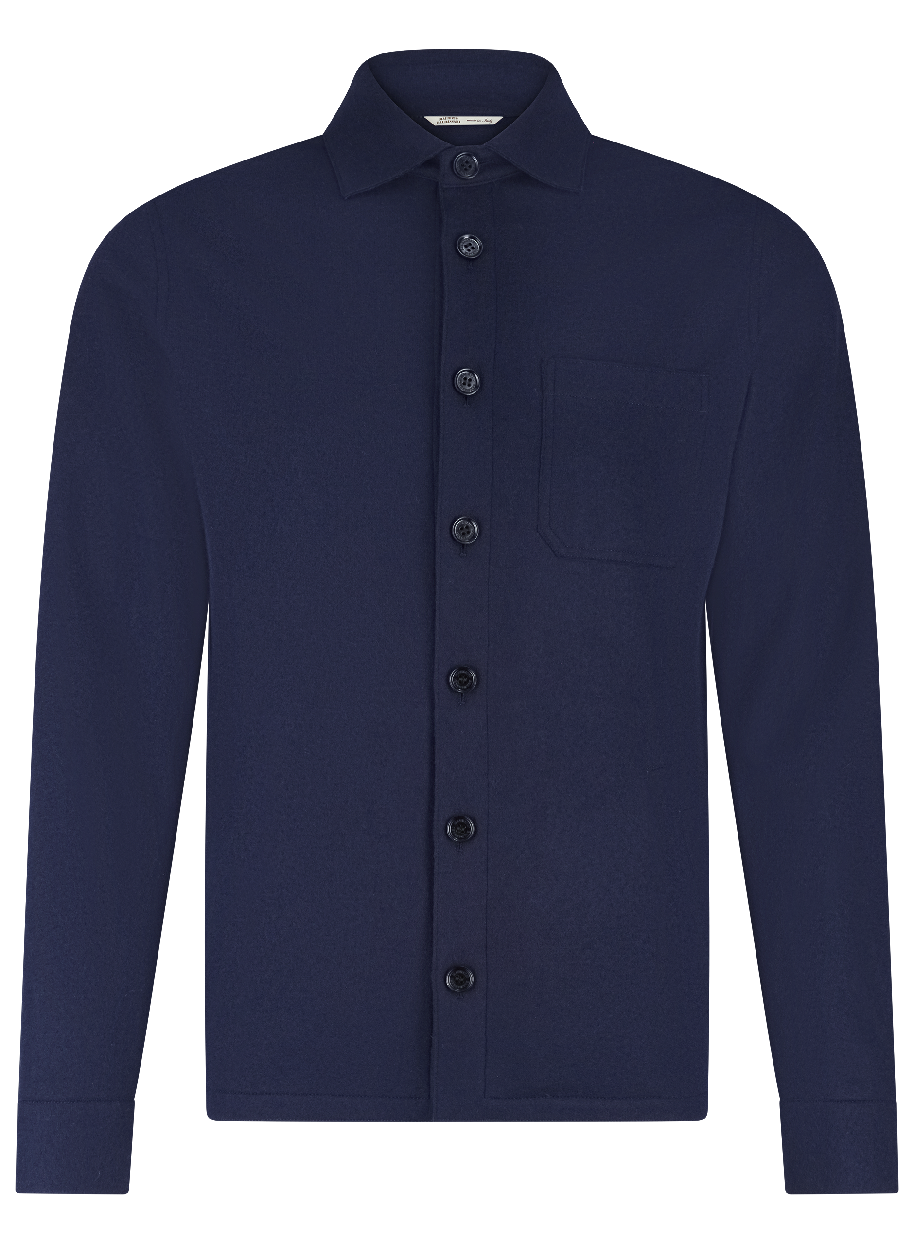 Overshirt van wol en cashmere | BLUE NAVY