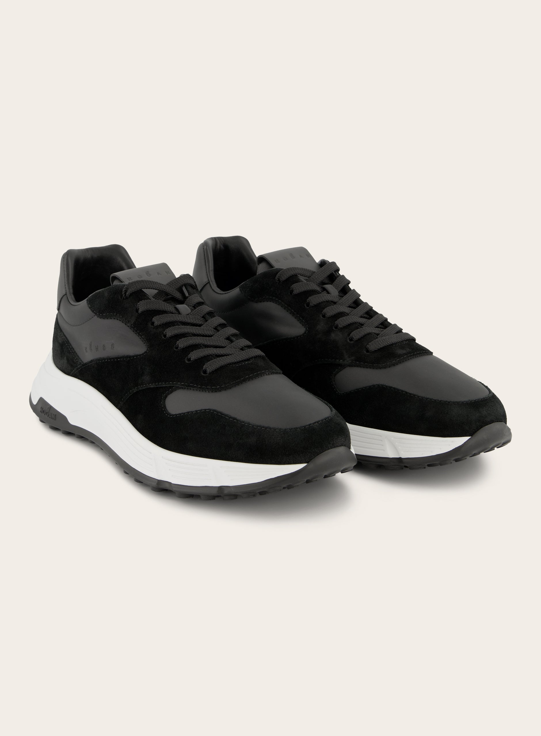 Sneakers van leer | Zwart