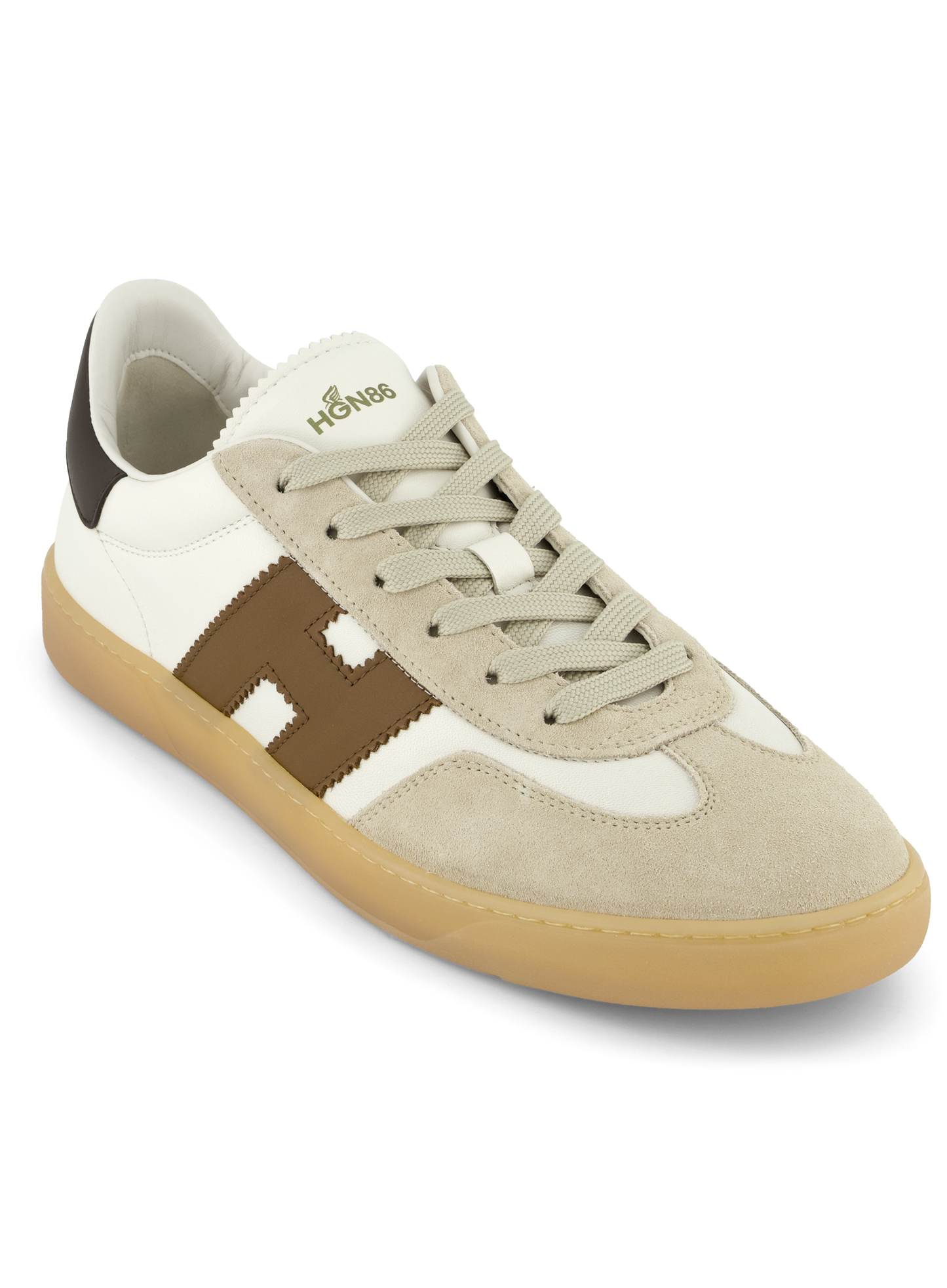 Sneakers van leer | Bruin