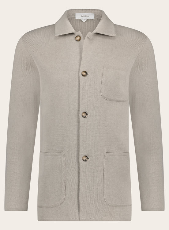 Regular-fit vest van wol | Beige