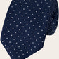 Stropdas van zijde met stippen | BLUE NAVY