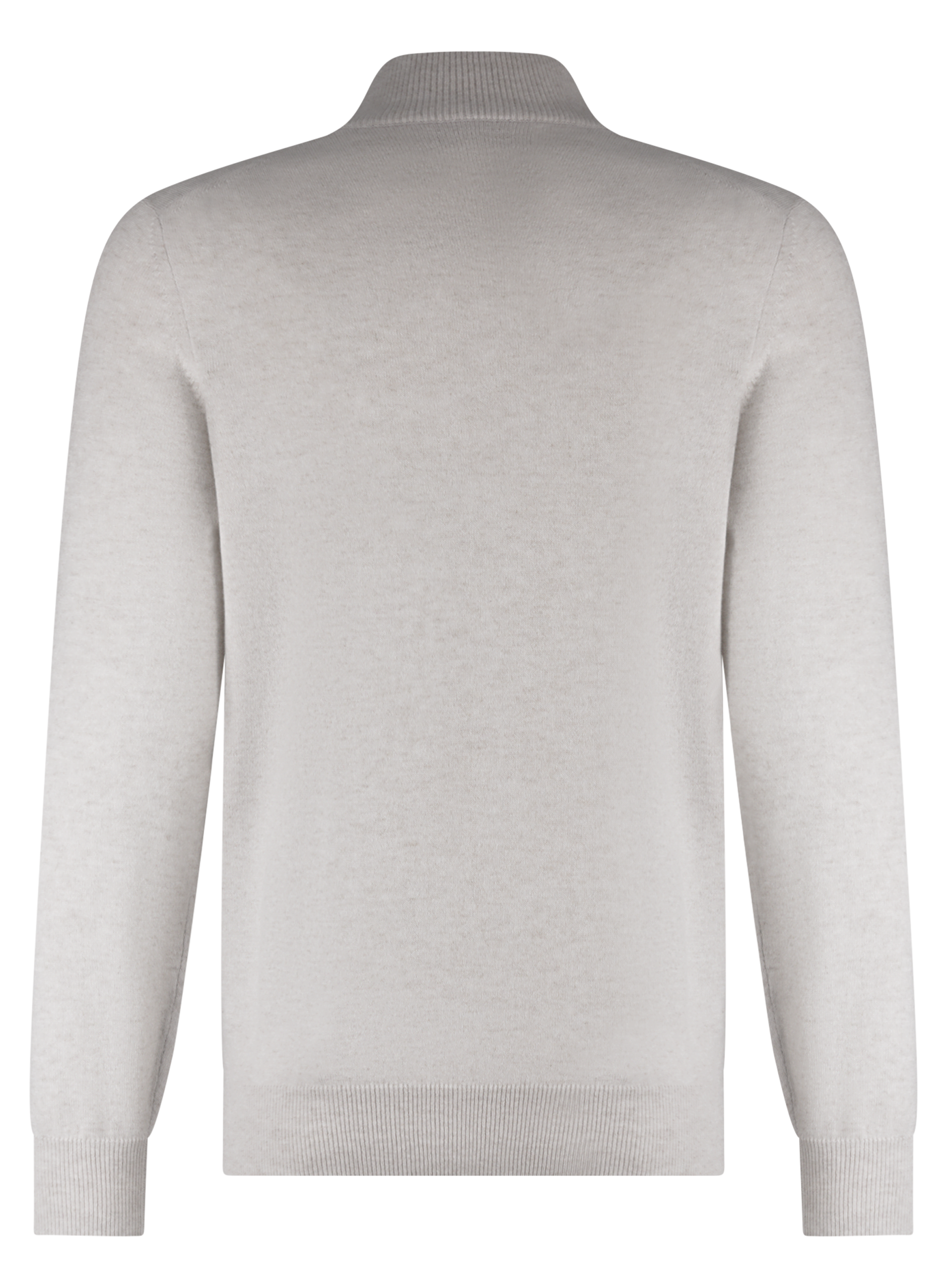Half-zip ritsvest van cashmere | GRIJS-MELEE