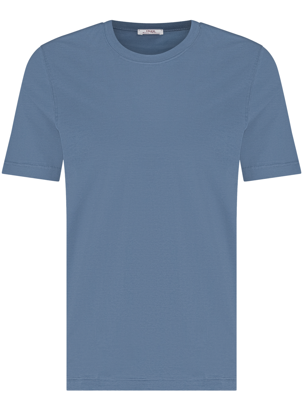 T-shirt van katoen | MID.BLAUW