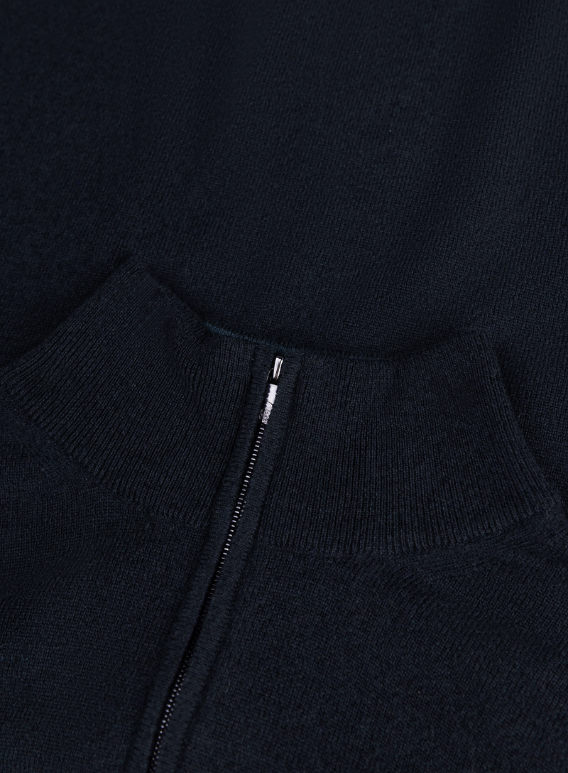 Half-zip vest van wol en cashmere | FULL_WIDTH | BLUE NAVY