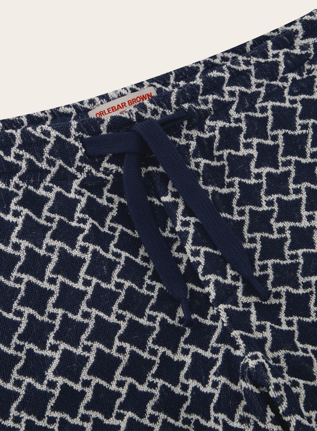 Badstof short met print van katoen | FULL_WIDTH | BLUE NAVY