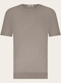 T-shirt van zijde | Beige
