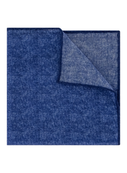 Gemêleerd pochet van wol en zijde | Blauw