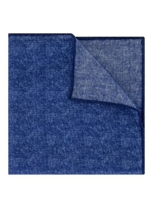 Gemêleerd pochet van wol en zijde | Blauw