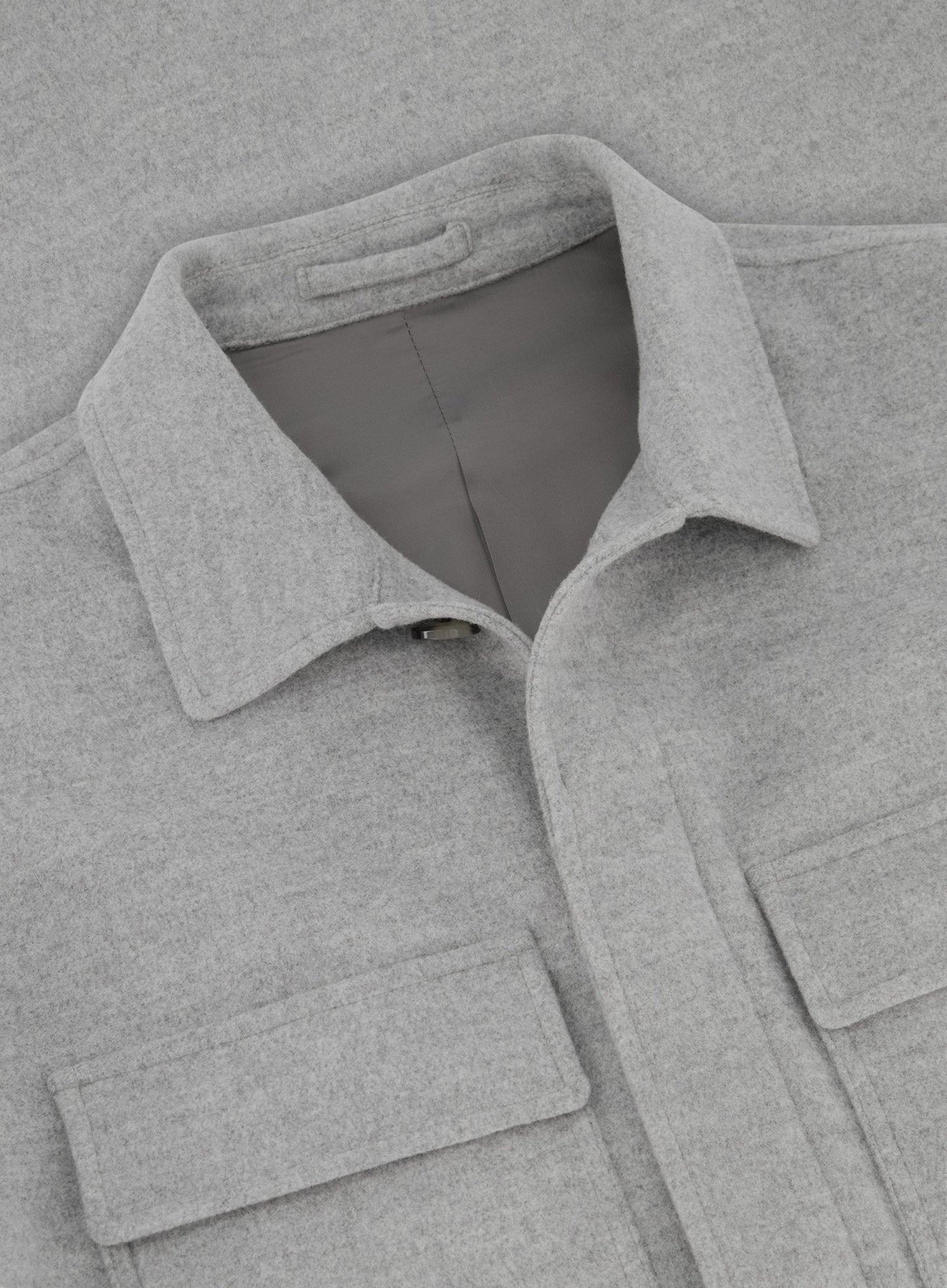 Overshirt van wol en cashmere | Grijs