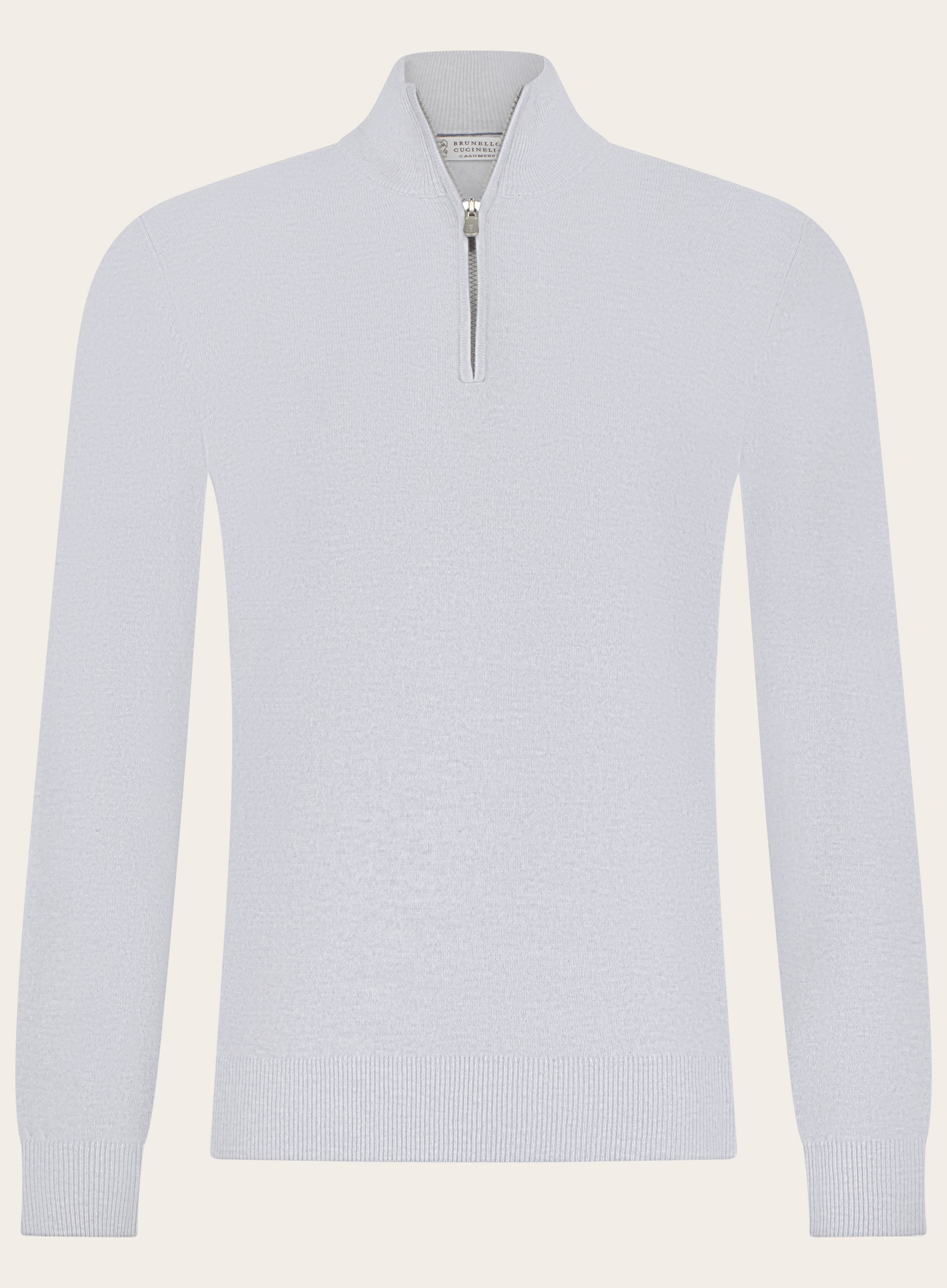 Half-zip ritsvest van cashmere | L.Blauw