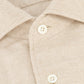 Slim-fit shirt van katoen en cashmere | Beige