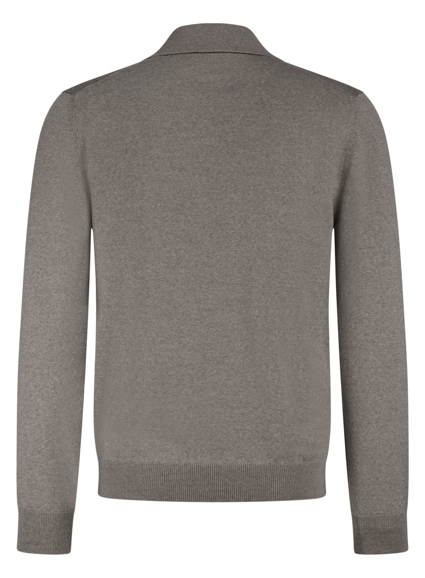 Buttonless polo van wol | Beige